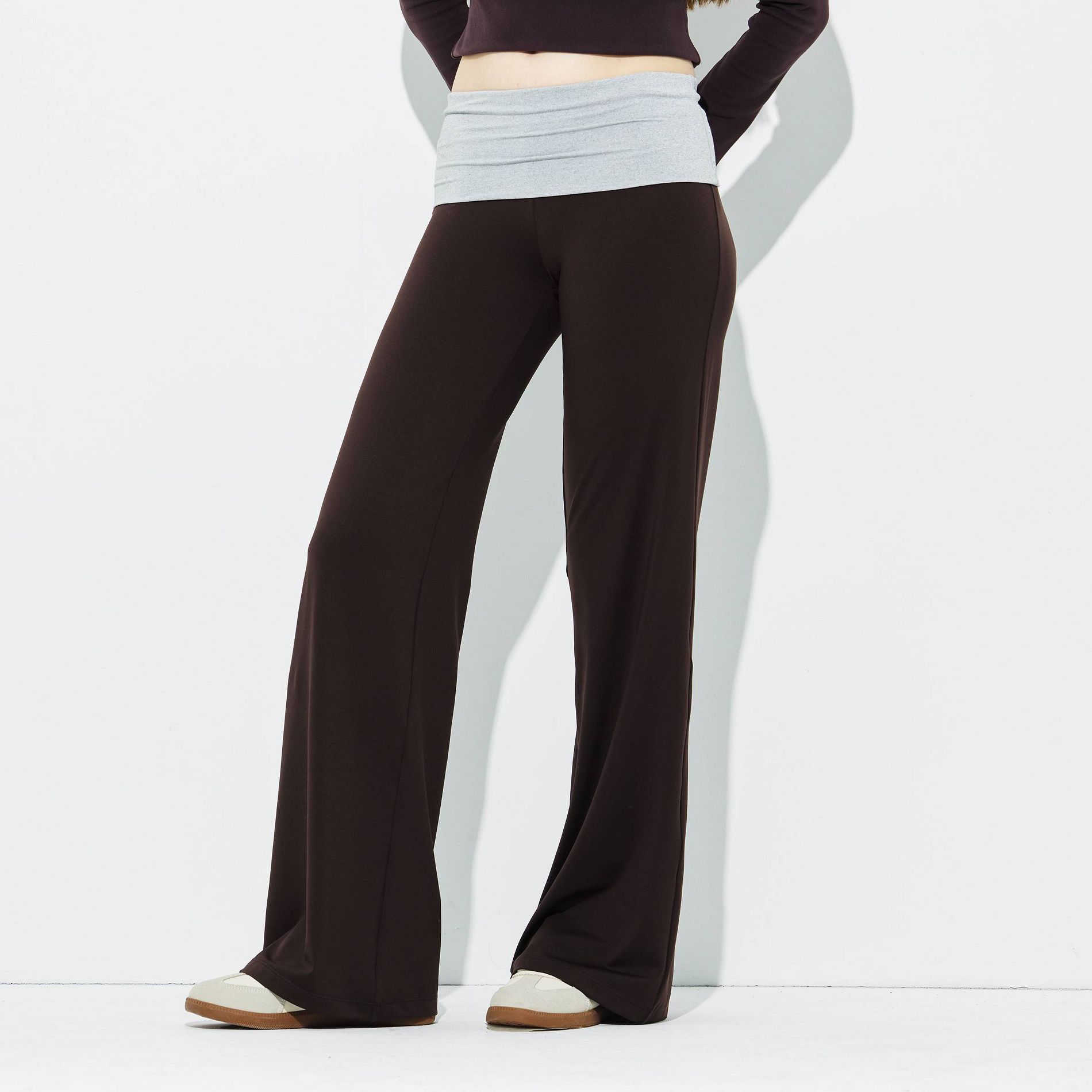 Women's Contrast Foldover Flare Pants - Wild Fable™