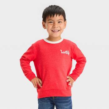 Toddler Boys' Valentine's Day French Terry Crewneck Pullover Sweatshirt - Cat & Jack™