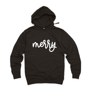Simply Sage Market Women's Graphic Hoodie Merry Bold Cursive - 1 of 3