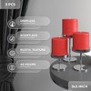 3x3 Pillar Candles Set of 3 - Rustic Unscented No Drip Red Candles for Home Decor, Weddings, Centerpieces - 2 of 4