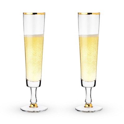 Libbey Signature Greenwich Champagne Flute Glasses, 8.25-ounce, Set of 4