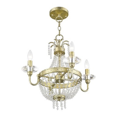 Winter Gold Crystal 4-Light Mini Chandelier