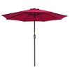 Sonkuki 9 FT Outdoor Patio Umbrella Market Table Umbrella With a Crank for Garden, Deck and Pool - 2 of 4