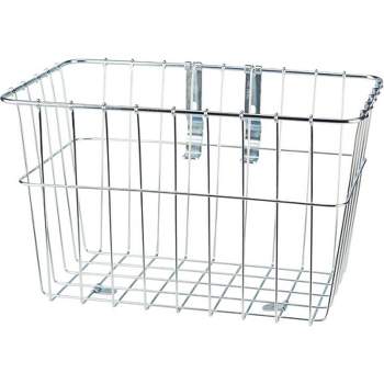 Wald 1352 Front Grocery Basket with Adjustable Legs: Silver 7/8" to 31.8mm Bars Dimensions: 14 x 9 x 9"