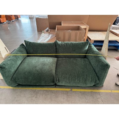 77" Mid-Century Chenille Loveseat - Deep Seat Sofa w/ Thick Cushions for Small Spaces & Apartment