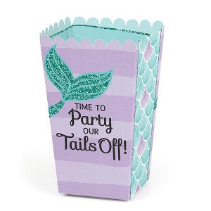 Big Dot of Happiness Let's Be Mermaids - Baby Shower or Birthday Party Favor Popcorn Treat Boxes - Set of 12 - 1 of 4