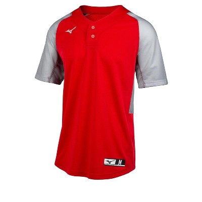 grey and red baseball jersey