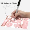 Big Dot of Happiness Rose Gold Grad - Assorted Graduation Party Gift Tag Labels - To and From Stickers - 12 Sheets - 120 Stickers - 3 of 4