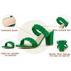Allegra K Women's Braided Heeled Slip-on Chunky Heel Slide Sandals - 2 of 4