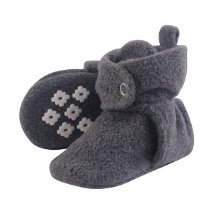 Little Treasure Baby and Toddler Cozy Fleece Booties, Heather Charcoal - 1 of 1