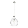 Bon Air 1-Light Pendant - Curvy Glass & Brushed Nickel, 100W, Dimmable, Damp Rated - 4 of 4