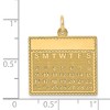 Black Bow Jewelry 14k Yellow Gold Saturday Start Perpetual Calendar Charm Pendant, 22mm - 4 of 4