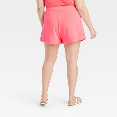Women's Highrise Tailored Shorts A New Day™ Pink 26 Target