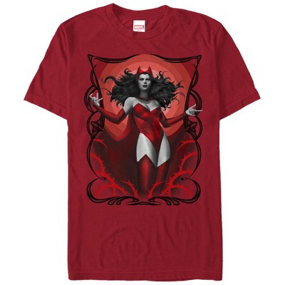  Marvel Scarlet Witch Silhouette Icon V-Neck T-Shirt : Clothing,  Shoes & Jewelry