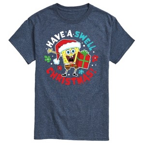 Men's - SpongeBob SquarePants - Have A Swell Christmas Short Sleeve Graphic T-Shirt - 1 of 4