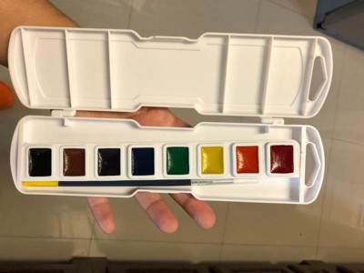 Buy Prang Watercolor Set 8 Oval Pan Paint Set for Kids or Adults With 9  Brush and Palette Semi-moist Watercolors Wax Free Non-toxic Online in India  