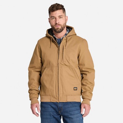 Timberland Men's Gritman Fleece-Lined Hooded Canvas Jacket