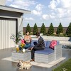 Modular Rattan Patio Sofa Set - All-Weather Wicker Sectional Conversation Set with Ottoman, Glass Table & Detachable Cushions - 4 of 4