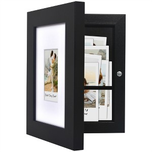 Americanflat 4x6 Picture Frame with Storage - Use as 2x3 Frame for Instant-Print Photos - Storage Frame Holds up to 40 Photos - Black - 1 of 4