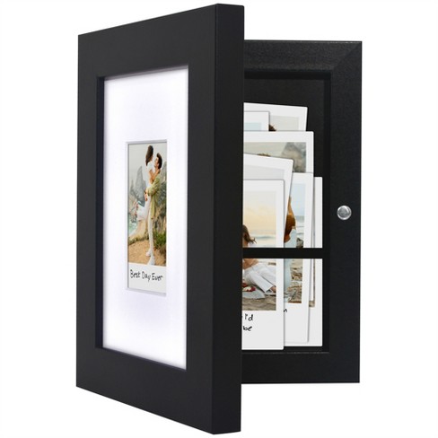 Americanflat 4x6 Picture Frame with Storage - Use as 2x3 Frame for Instant-Print Photos - Storage Frame Holds up to 40 Photos - Black - image 1 of 4