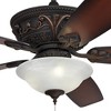 60" Casa Vieja Montego Industrial Rustic Indoor Ceiling Fan LED Light Oil Rubbed Bronze Teak Alabaster Glass Living Kitchen Home - 3 of 4