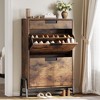 Shoe Storage Organizer with 2 Flip Drawers and 1 Drawer, Freestanding Narrow Shoe Rack, Shoe Storage Organizer with 3-Tier Adjustable Shelves - 4 of 4