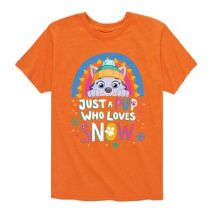 Boys' - Paw Patrol - Just A Pup Who Loves Snow Short Sleeve Graphic T-Shirt - 1 of 4