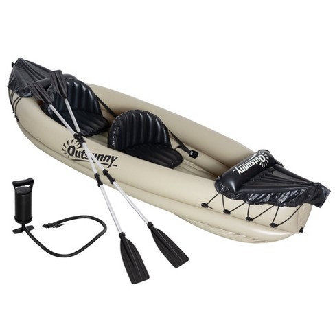 2 Person Inflatable Kayak, Fishing PVC Kayak Boat, Inflatable Boat