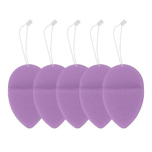 Unique Bargains Teardrop-shaped Compressed Facial Sponge 5 Pcs - 1 of 4