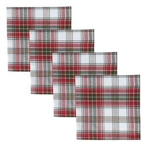 Split P Fraser Plaid Striped Red Napkin Set Of 4 - 1 of 4