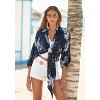 Women's Tie Front Long Sleeve Top - LASCANA - 3 of 4