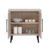 GDFStudio Jodie Mid-Century Modern Accent Cabinet with Ribbed Doors and Adjustable Shelves - 4 of 4