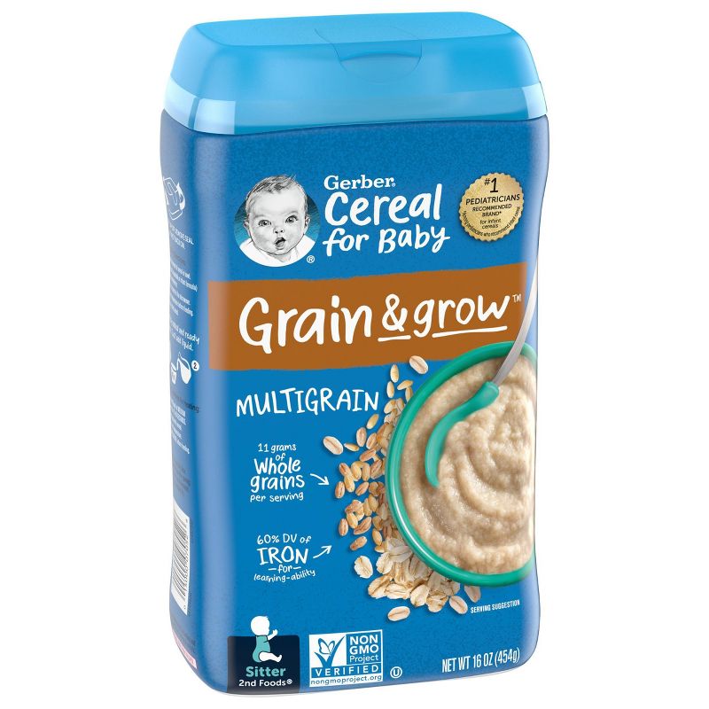Gerber Multigrain Baby Cereal - 16oz, 3 of 10