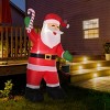 ChicFurnit Inflatable Holiday Decorations 8FT Christmas Santa Claus with Candy Cane Inflatable Decoration for Holiday Yard, Red, 55"*33.5"*98.5" - 3 of 4