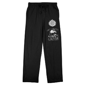 Supernatural Always A Hunter Men's Black Sleep Pajama Pants - 1 of 4