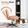 CAVINAS No Wheels Armless Desk Chair with Height Adjustment, Wide Seat Ergonomic Office Chair, 360° Swivel Cross-Legged Chair & Rocking Mode - 4 of 4