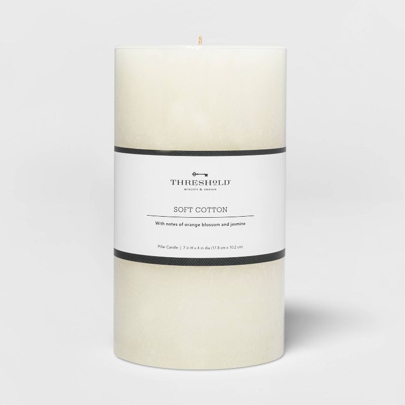 Pillar Candle Soft Cotton White - Threshold™, 1 of 7