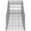 vidaXL Galvanized Iron Arched Gabion Basket, Decorative and Sound-Insulating Garden Barrier with Durable Construction and Wide Application, Silver - 4 of 4
