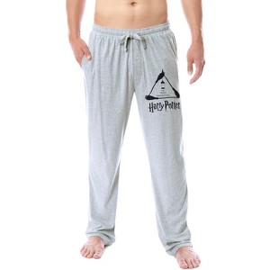 Harry Potter Mens' Three Broomsticks Wizarding World Sleep Pajama Pants Grey - 1 of 3