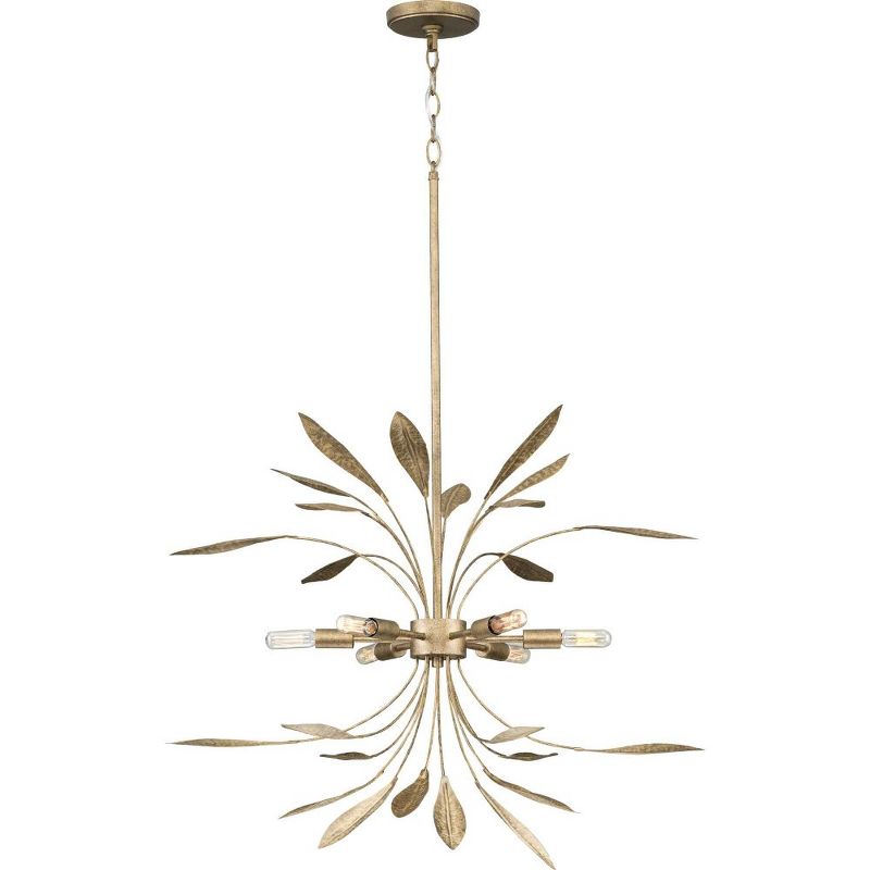 Progress Lighting Mariposa 6-Light Hanging Pendant, Antique Gold, Steel, Contemporary, No Shade, 2 of 3