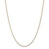 Black Bow Jewelry 1.3mm 14k Yellow Gold Diamond Cut Singapore Chain Necklace - 3 of 4