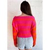 Women's Pop Stripe Sweater - day + moon - 2 of 3