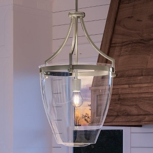 Urban Ambiance Luxury Transitional Pendant 23.375''H x 15.25''W,  Brushed Nickel Finish,  Coronado Collection, UHP4267 - 1 of 4