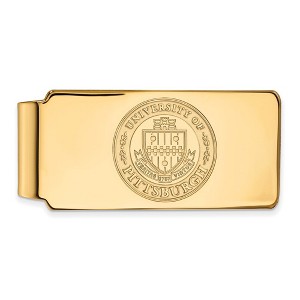 Black Bow Jewelry 14k Yellow Gold Pittsburgh Panthers NCAA Money Clip - 1 of 3