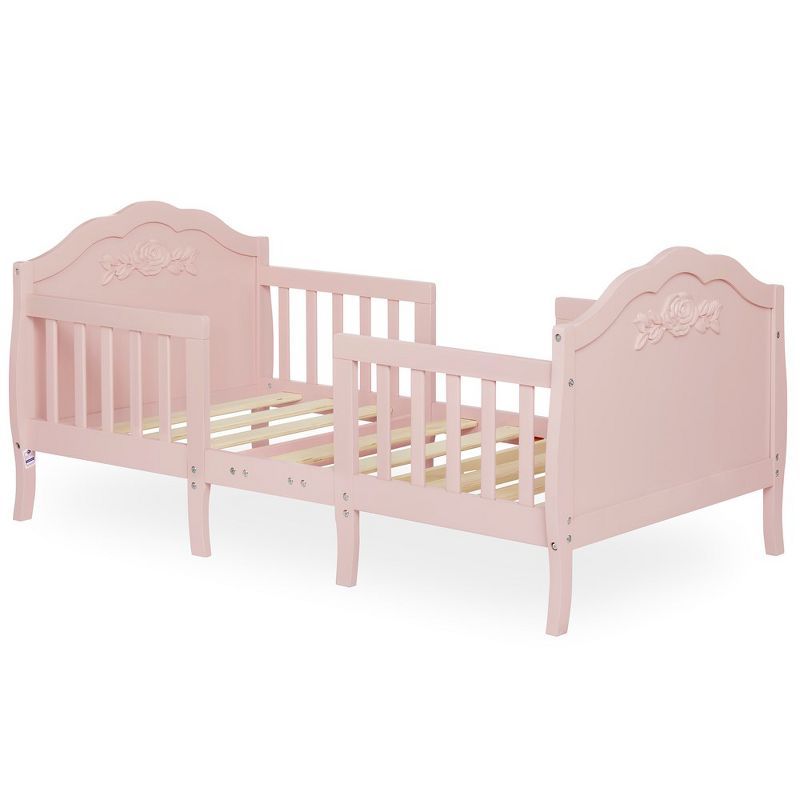 SweetPea Baby Rose 3-in-1 Convertible Toddler Bed in Lavender with New Zealand Pinewood White Safety Rail, 6 of 12