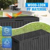 Maggift Deck Box, 80GAL Outdoor Storage Box, Patio Gardening Tools, Water and UV Resistant for Patio, Garden, Lawn, Black, 46.26"*18.7"*23.23" - 4 of 4