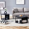 KTMBDW Hexagonal Coffee Table Set of 2, Modern Coffee Table with Multi-Hole Storage Design and Chic Pattern for Living Room, Home Small Space - 4 of 4