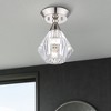 Livex Lighting Brussels 1 - Light Semi-Flush Mount in  Polished Nickel - 4 of 4