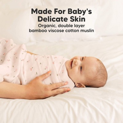 LumiSoft Muslin Swaddle Blankets, 4-Pack, Multicolor, Bamboo Viscose