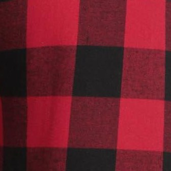 red black buffalo plaid - 100% cotton flannel